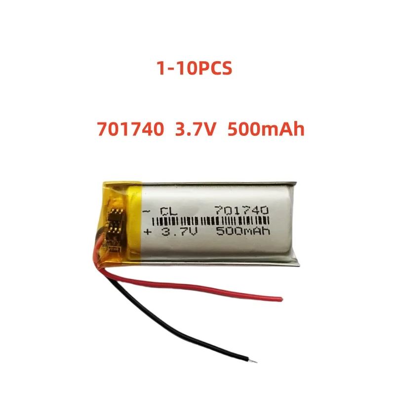 

701740 3.7V 500mAh Small Size Lipo Rechargeable Battery Lithium Polymer For MP3 Bluetooth MID headset headphone video pen