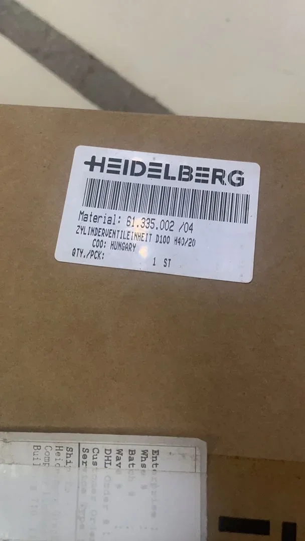61.335.002 Silinder Tekanan CD102 SM102 Mesin Cetak Katup Silinder Tekanan D100 H40/20 Merek Asli Baru