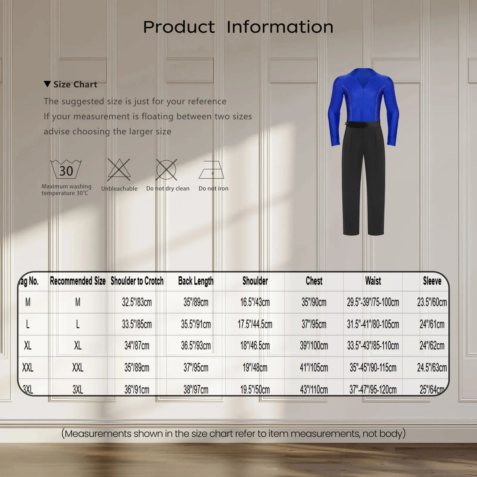 ملابس الرقص اللاتينية للرجال بأكمام طويلة لامعة مرصعة بأحجار الراين الشبكية بدلة وسراويل للتزلج على الجليد ملابس رقص باليه تشاتشا #3