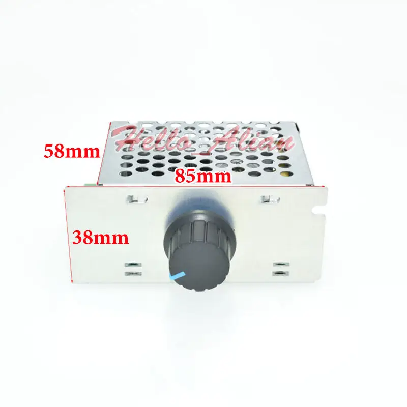 AC 220V 20A PWM DC Brush Motor Speed Controller Input Knob Regulator Switch Speed Potentiometer Motor Speed Regulator 220v