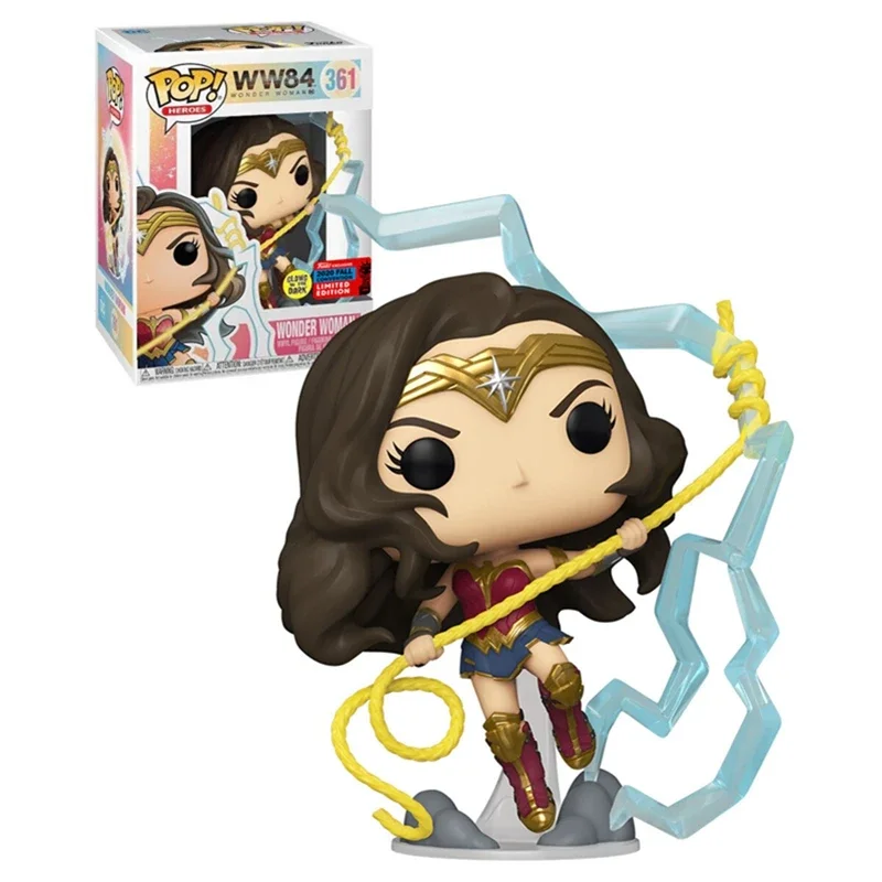 Funko pop funko Brinquedos modelo luminoso para crianças, presente mais novo, WW84 Superhero Wonder Woman #361, 2020