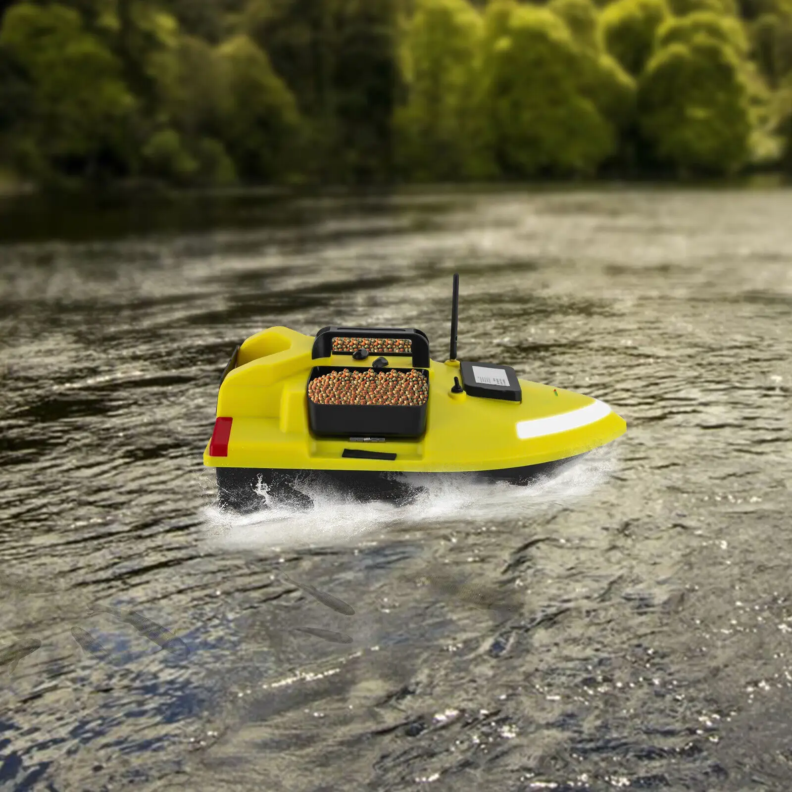 

GPS Fishing Bait Boat 49*26.4*28.1cm Remote Control Bait Boat Remote Control Fishing Bait Boat