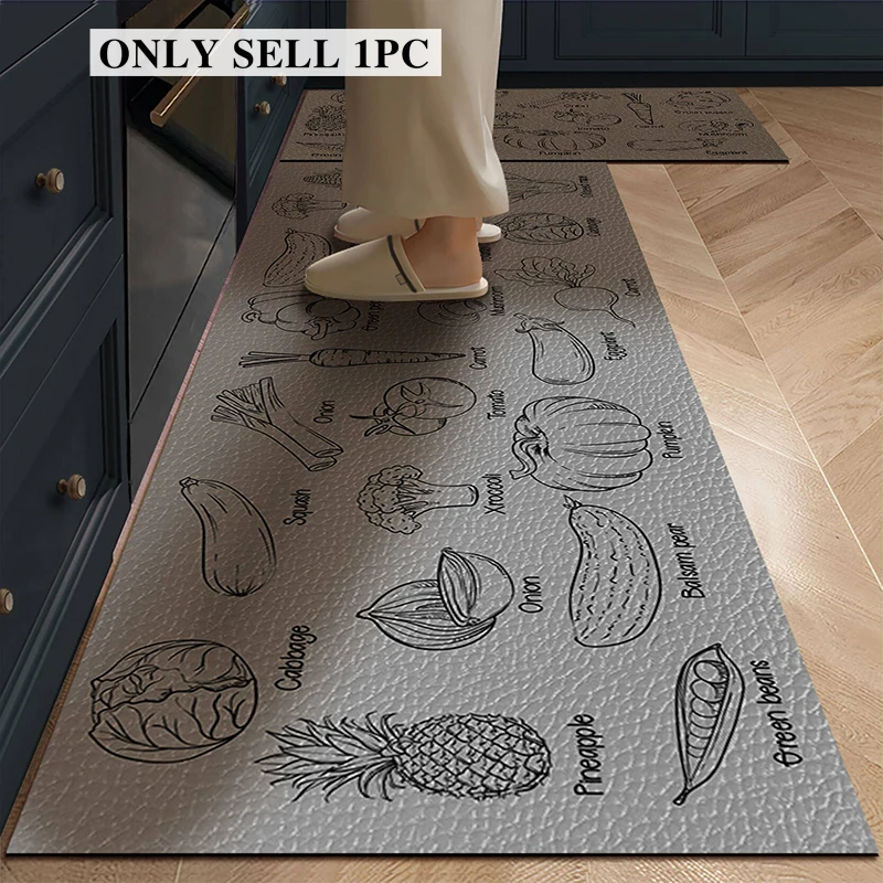 Carpet for Kitchen Absorbent Rug Non-slip Floor Mat Long Modern Fruit Vegetable Pattern Home Decoration Rugs Alfombras De Cocina