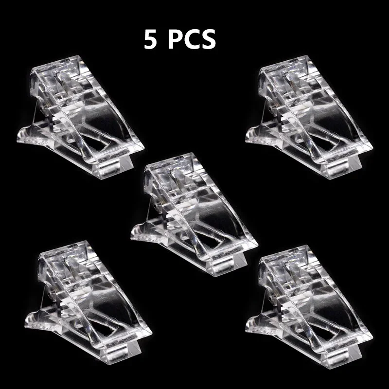 5Pcs Quick Building Mold Nail Tips Clip Nail Dual Forms Finger Extension Nail Art Uv Builder Poly Gel Manicure Tools