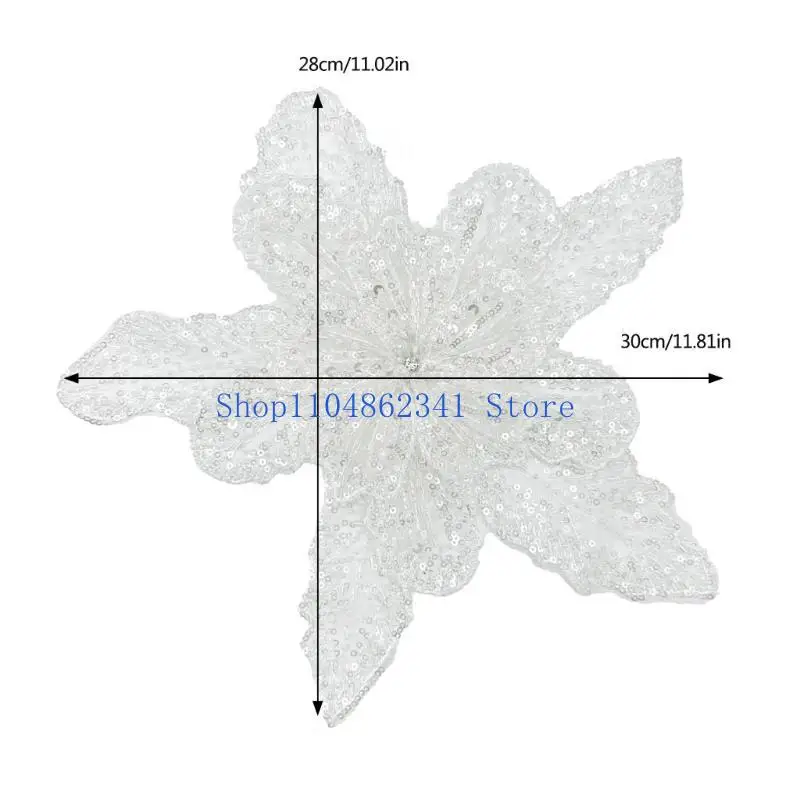 5asd Eye-Catching Flower Fabric Applique Sequined Sewing on Patches for Wedding/ Evening Dress Clothing Patches