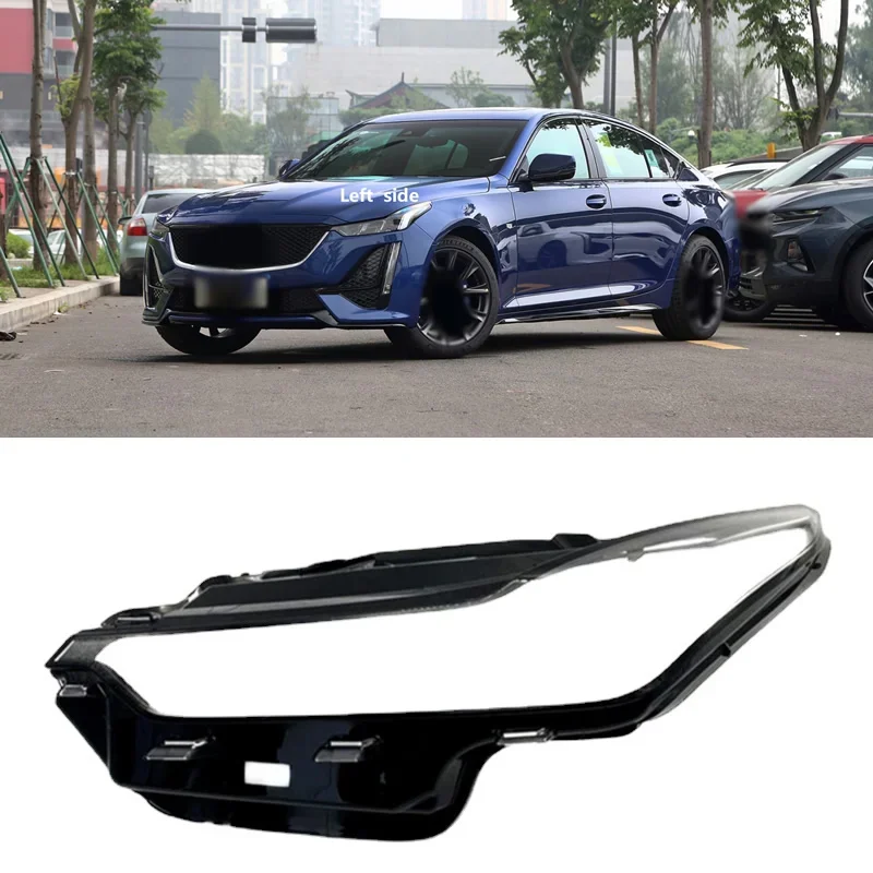 

Car Front Headlight Cover Lens Glass Headlamps Transparent Lampshade Masks For Cadillac CT5 2020