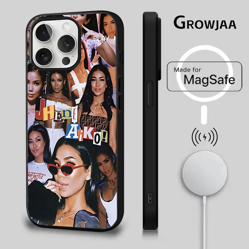 حافظة هاتف J-Jhene A-Aiko لهاتف iPhone 17,16,15,14,13,12,11,Pro,Max,Plus,Mini,SE4,E شحن لاسلكي مغناطيسي Magsafe