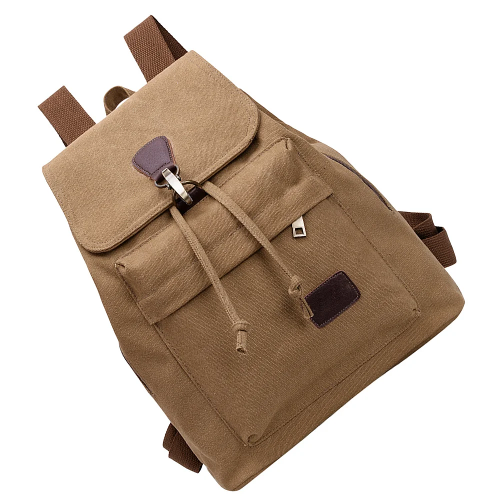 

Lightweight Canvas Backpack Large Capacity Travel Bag for Men Women Durable Shoulder Pack Hiking Camping Canvas Backpack