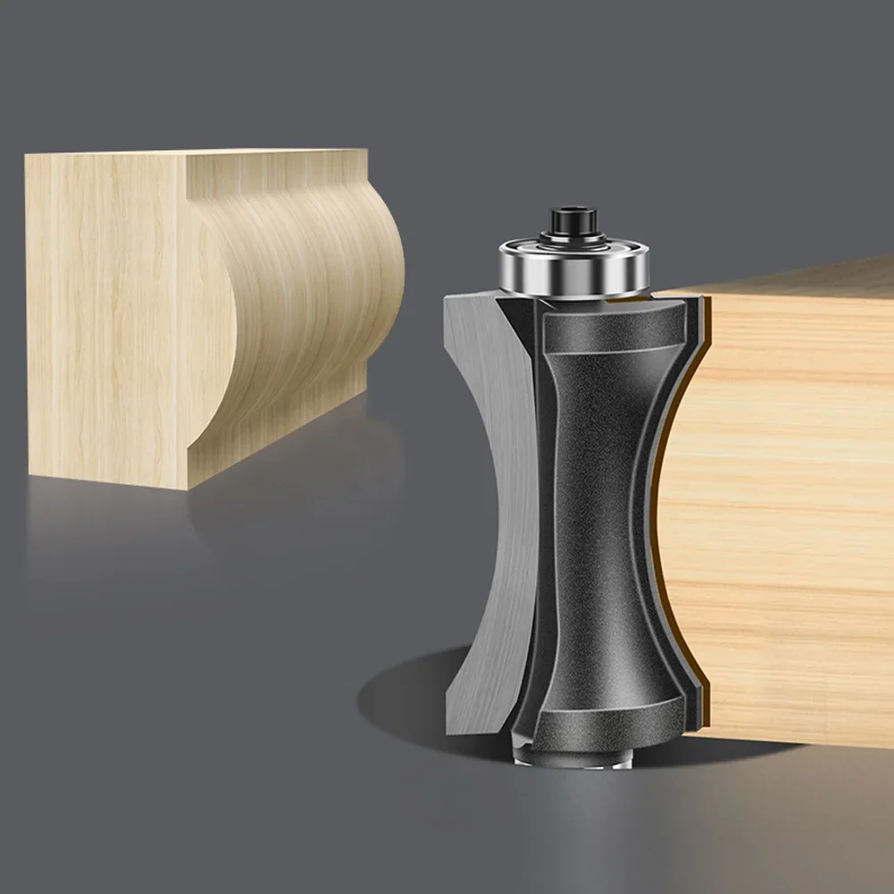 Vástago de 12mm, vástago de 1/2 ", broca semicircular, brocas de borde convexo para fresa de madera, herramienta de carpintería, fresa de grado Industrial, 1 Uds.