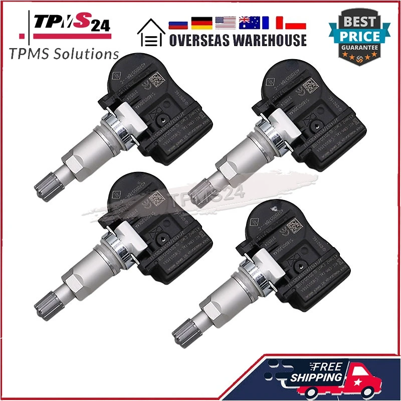 

For Renault Megana Renault Scenic 4Pcs Tire Pressure Sensor TPMS 433MHz 407005578R