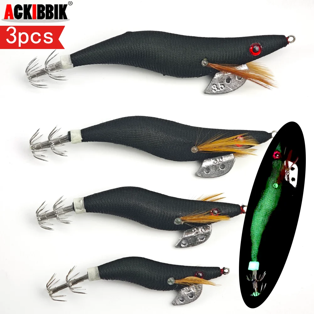 3pcs/set 11.5cm Shrimp Bait Sea Fishing Shrimp Prawn Lure Squid Jig Hook Saltwater Octopus Lure Cuttlefish Fishing Accessories