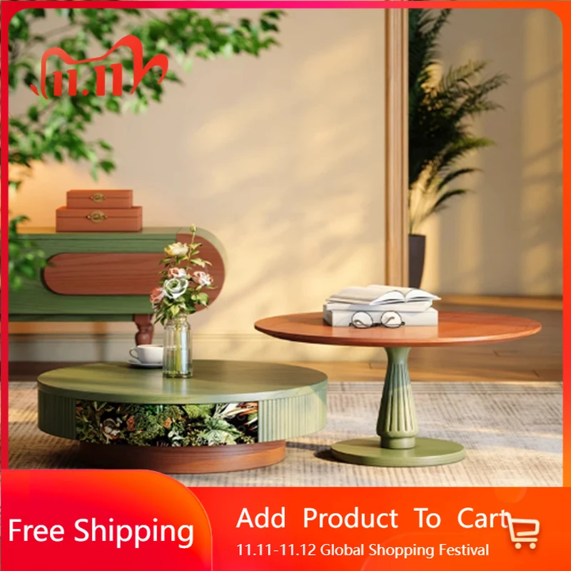 

Drawers Aesthetic Coffee Table Designer Decoration Modern Wood Coffee Table Aesthetic Bedroom Mesa Auxiliar Patio Furniture