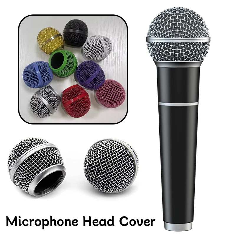 

Microphone Windscreen Mic Protect Cover Microphone Cap Shiny Glass Drill New Singer Hosts Wedding Ktv Party Accessories