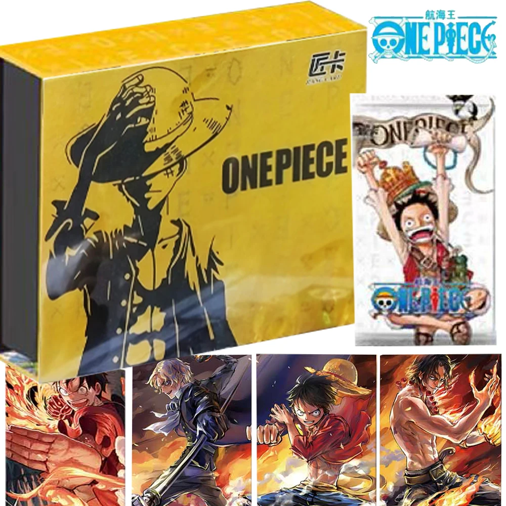 

One Piece Cards Sea and Sky Feast Delicacy Package Collection Anime Characters Happy Birthday Cake Card Children Christmas Gift