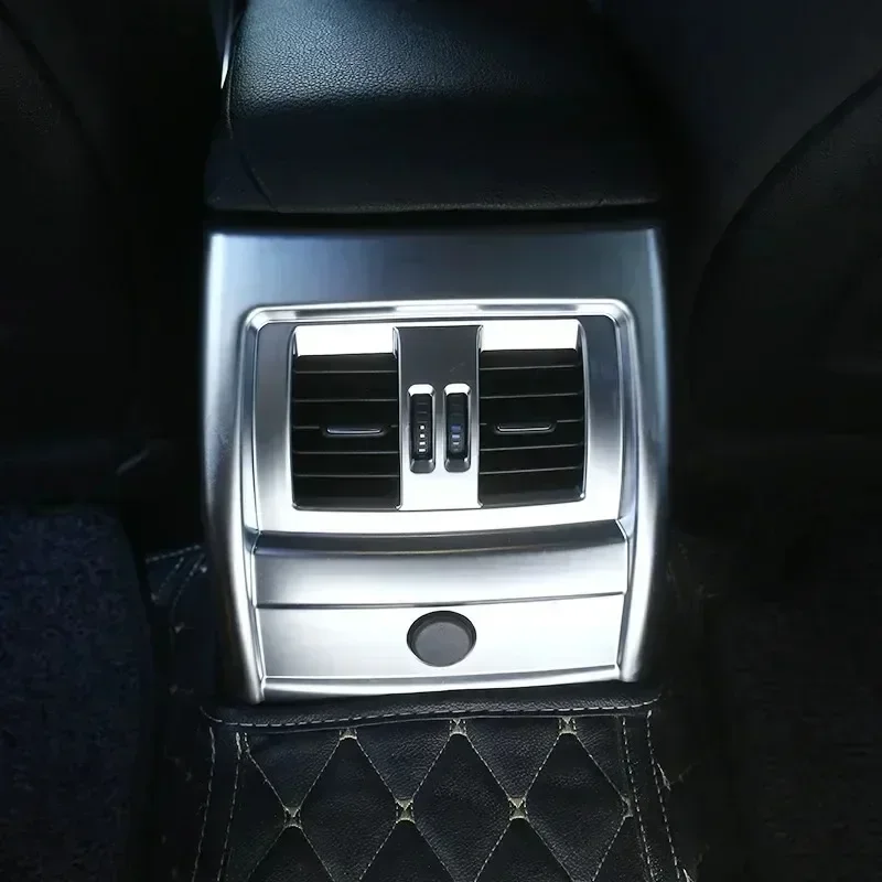 Interior Car Accessories ABS Carbon Fiber Car Rear Seat Air Conditioning Vent Cover Trim For BMW 3 4 Series GT F30 F34 2016-2018