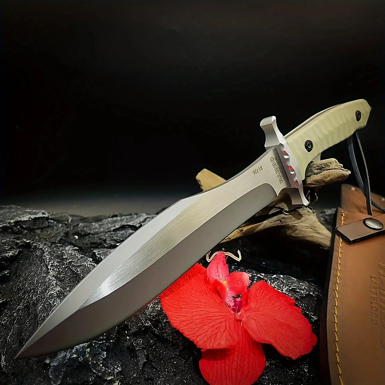 Rambo MK9 9Cr18 steel High hardness sharp Outdoor tactical knife Survival knife Stallone with knife sheath camping pocket knife