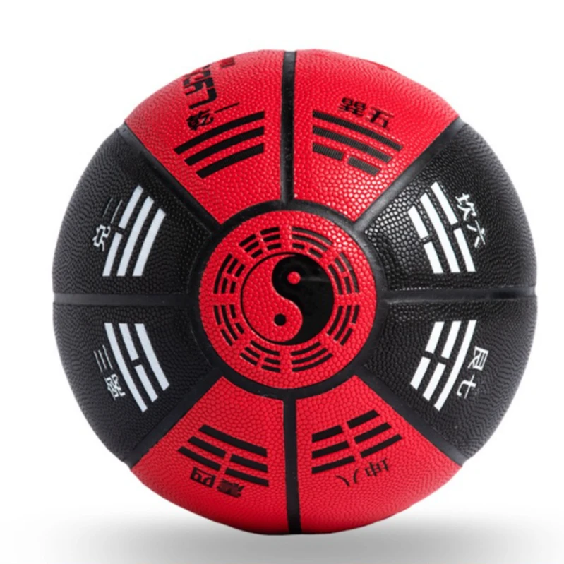 الحجم الرسمي 7 كرة السلة العنصر الصيني التقليدي PU داخلي وخارجي المنافسة التدريب كرة السلة هدية عيد الميلاد