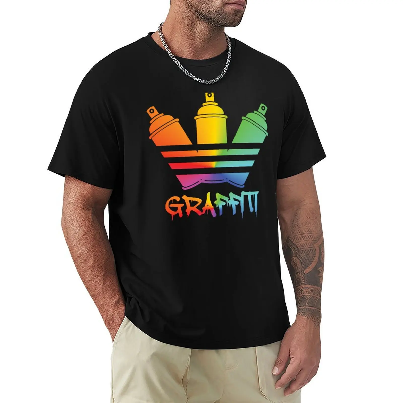 

Graffiti Spray Can Colors T-Shirt Performance Workout Short Sleeve Tee