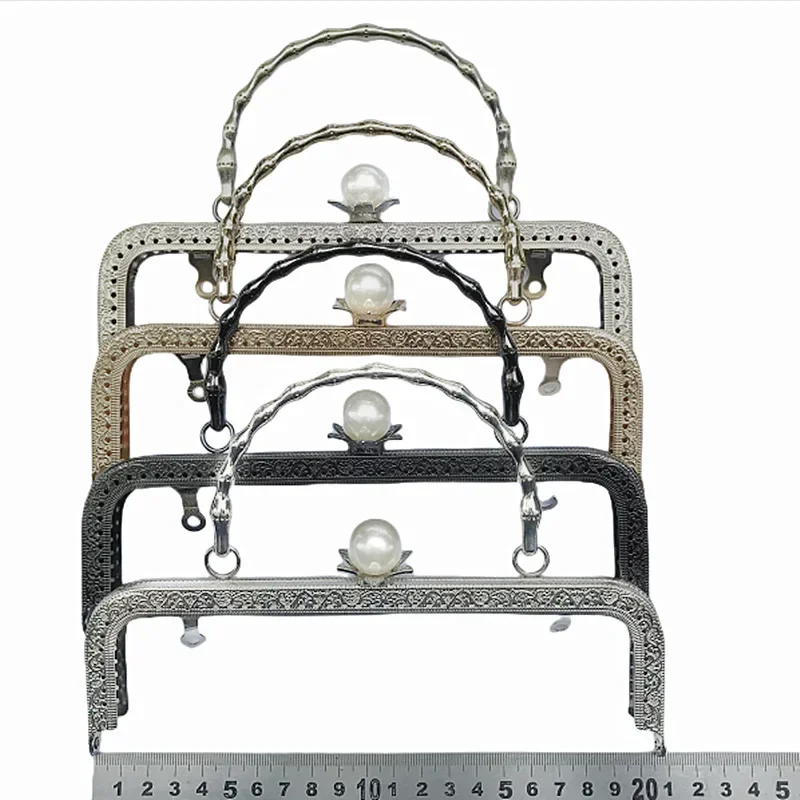 20.5cm Handbag Hardware Accessories Metal Wallet Box Lock Bag Handle Custom New Purse Frames Kiss Clasp Bag accessories