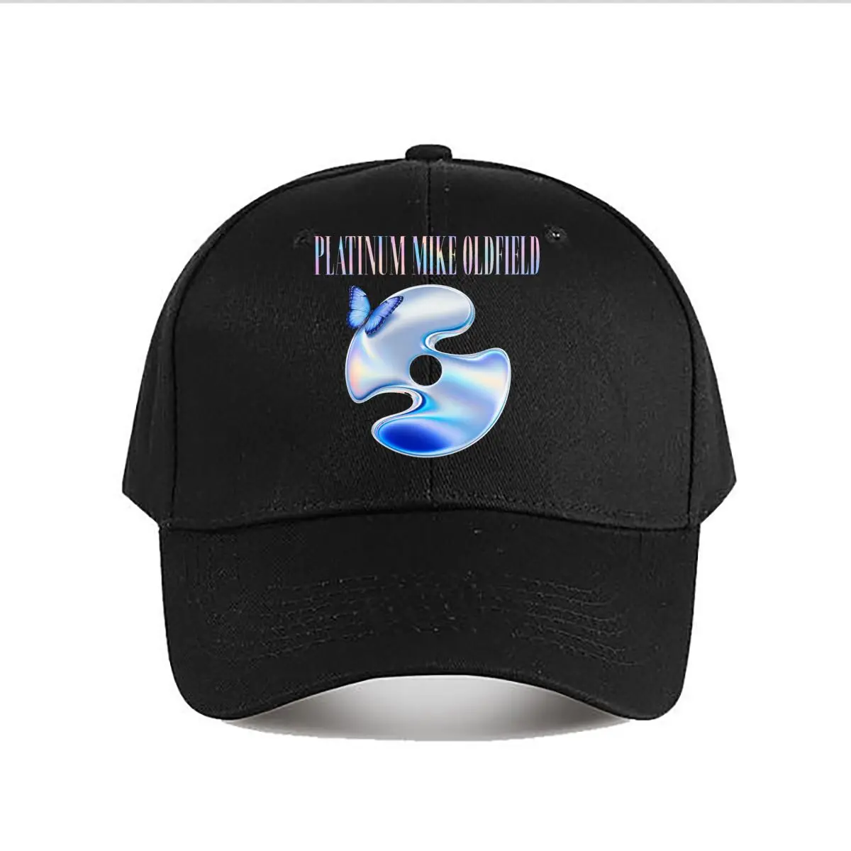 Gorra de béisbol con gráfico abstracto iridiscente de mariposa Platinum Mike Oldfield, gorra de béisbol a la moda para hombre, sombrero para el sol, deportes al aire libre para mujer
