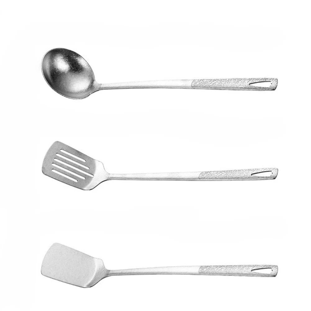 For Ultralight Pure Titanium Kitchen Utensils 3Pcs Non For Turner Spatula Resistant Tool For Home Indoor Kitchen Outdoor Camping