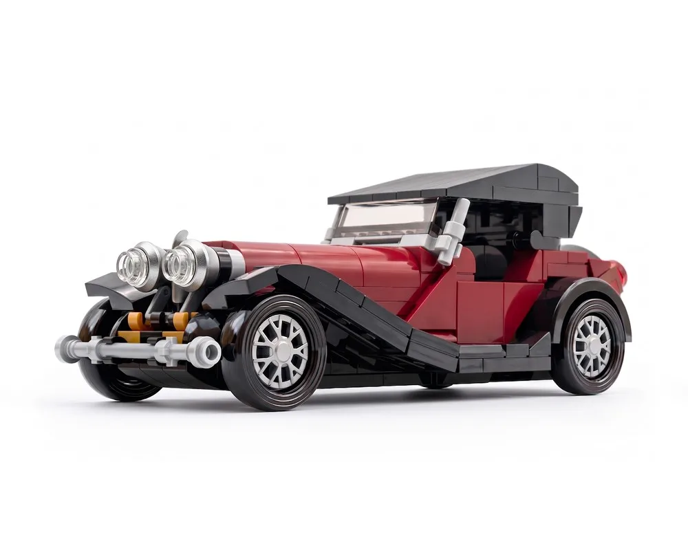 290-teiliger Vintage Classic Roadster Baukasten Retro 1935 Cabriolet Automodell MOC Bausteine Spielzeug für Erwachsene Sammlung Heimdekoration