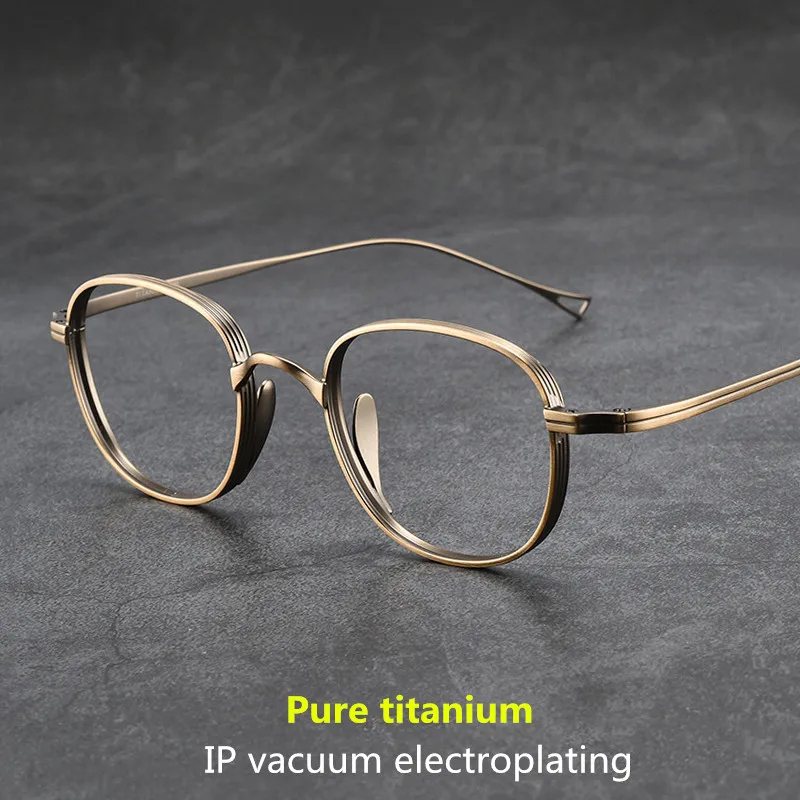 

2024 Eyeglasses Japan Style Pure Titanium Retro Design Optical Glasses Luxury Brand Women Men Frame Ultra light Myopia Eyewear