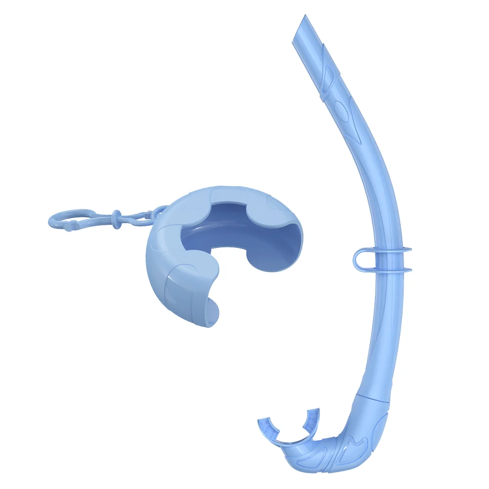 Silikon-Schnorchel, weich, flexibel, faltbar, leicht zu atmen, Anti-Tropf, für Erwachsene, Tauchen, Freitauchen, Schwimmtraining, leicht zu transportieren für Reisen – Detail 15