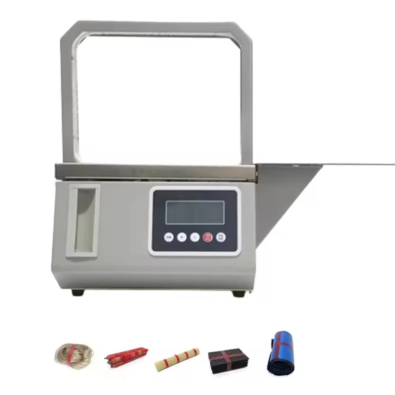 

DG-12 Adhere to quality System Small Automatic OPP Tape Strapping Machine 20*16CM Supermarket Fresh Vegetable Tying Machine