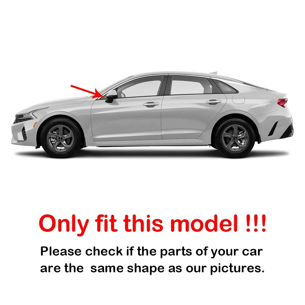 For Kia K5 2021-2025 Car Front Triangle Window Louver Side Shutter Blind Shades Cover Trim Sticker Vent Decoration Accessories