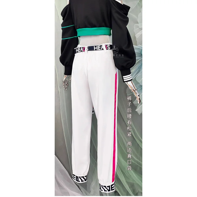 Disfraz de Anime Shiraishi An para mujer, sudaderas cortas a la moda, pantalones, collar, traje, ropa deportiva informal, ropa de Carnaval de Halloween