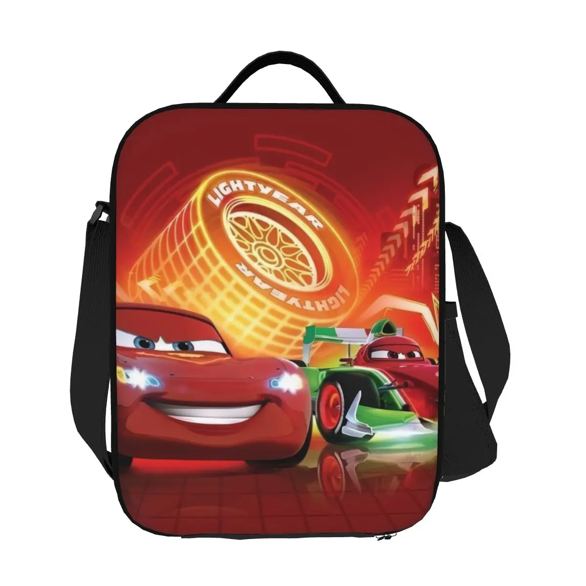 

Custom Lightning Mcqueen Cars Insulated Lunch Bag for Women Thermal Cooler Lunch Tote Office Picnic Travel
