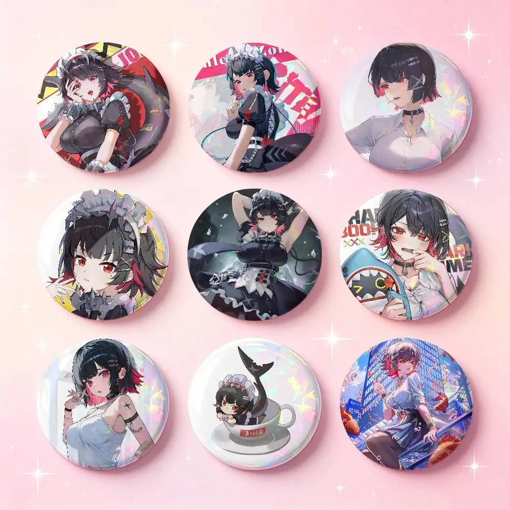Ellen Joe Zenless Zone Zero Anime Badges 25 44 58 75 Mm Round Cosplay Pin Bag Decor Fans Collect Friends Gifts Brooch Souvenir