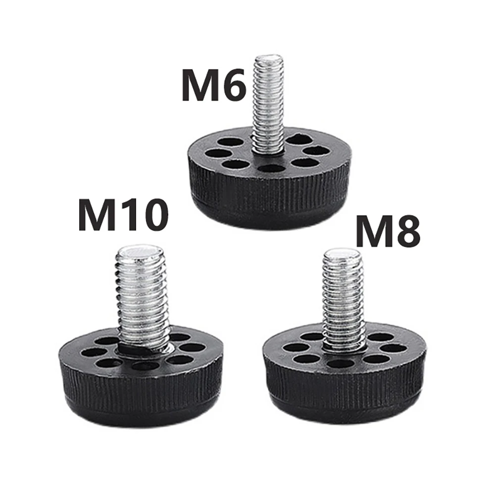 Stainless Steel Adjustable Foot Pad M6 M8 M10 Thickened Wear-Resistant Height Increasing Screw Adjustable Screw Round Foot Pad