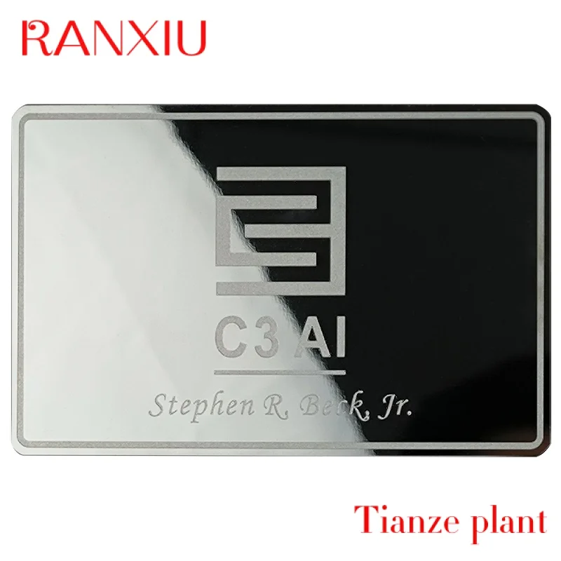 Custom hol p custo Engraved Stainls Steel Laser Cut Nae bla sier irror  blanks etal busins car