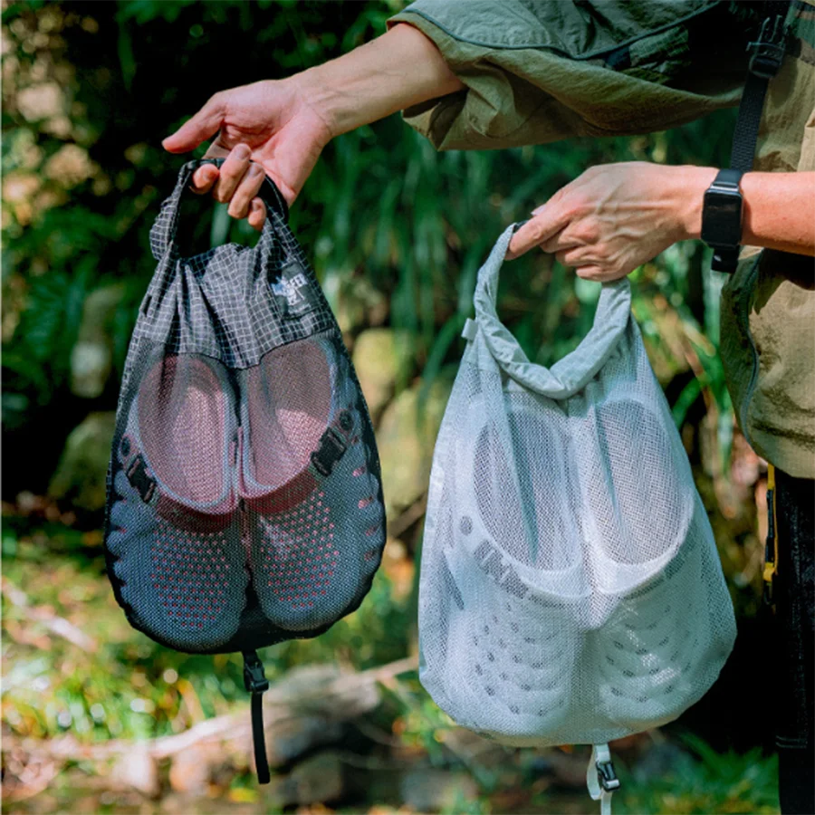 Mochila Externa com Bolso Expansível, Bolsa Multifuncional Destacável para Armazenamento de Calçados, Acessório Externo para Mochila de Caminhada e Escalada