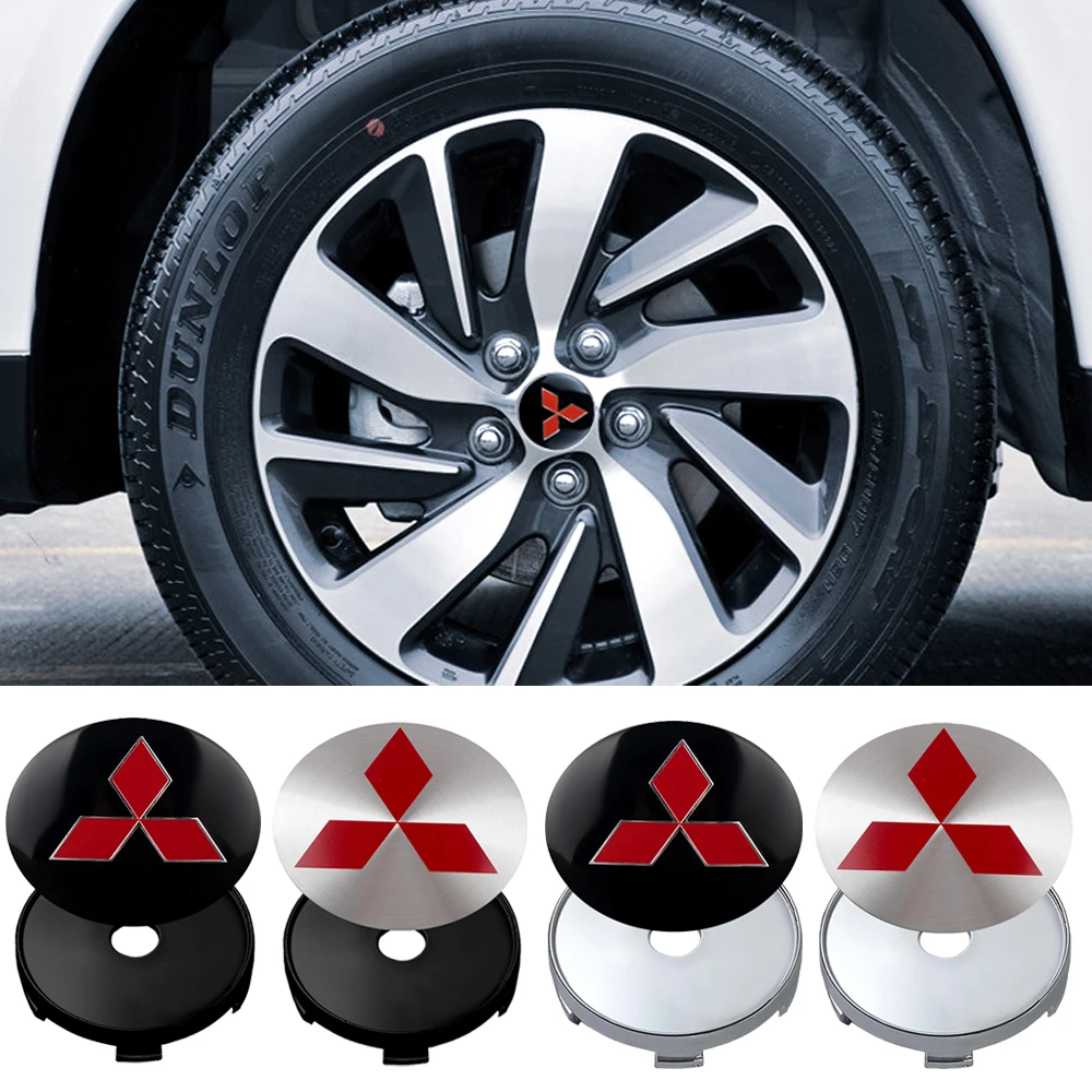 4pcs 56/60mm Cars Hub Caps Car Wheel Center Caps Hubcap Sticker Tire Hub Cover for Mitsubishi Asx Lancer 10 Outlander 3 l200