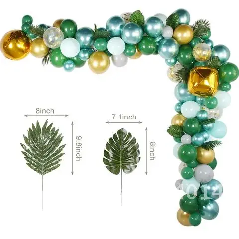 Balloon Arch Kit Birthday Party Decoration Kids Latex Foil Garland Green Wild One Jungle Safari Party Baby Shower