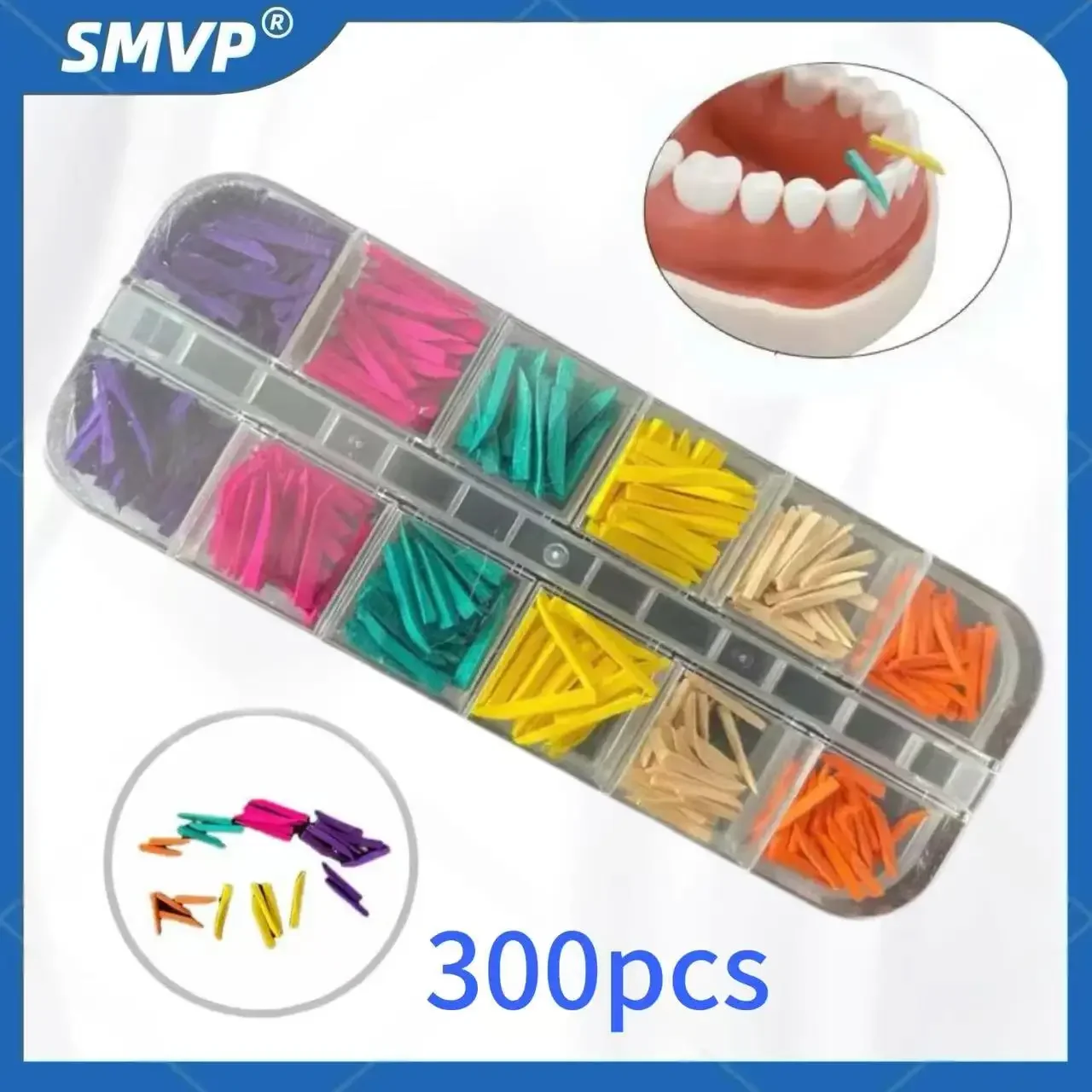 

300pcs Dental Disposable Wedge Fixing Materials Tooth Gap Wedge Medical Grade Dental Supplies Dentist Tools Materials Wooden