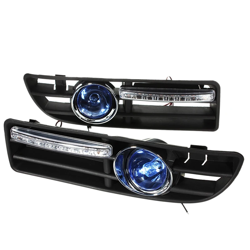 AL21 -2Pcs Car LED Fog Light Bumper Grille With Switch For VW Jetta Bora Mk4 2000 2001 2002 2003 2004