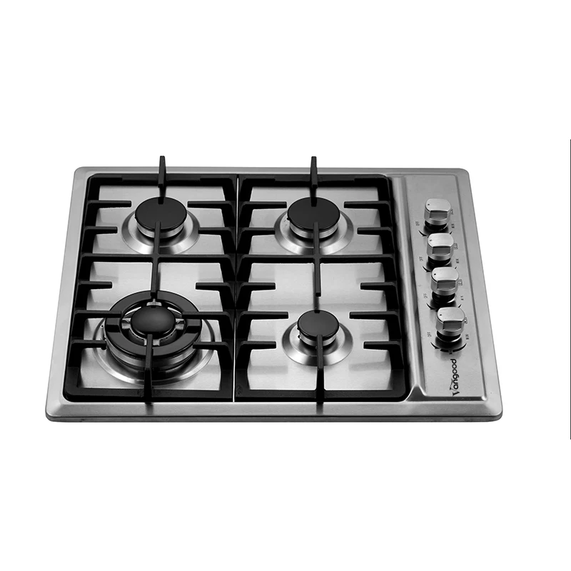 Household Appliances Stainless Steel 4 Burner Open Burner Built In Gas Hob