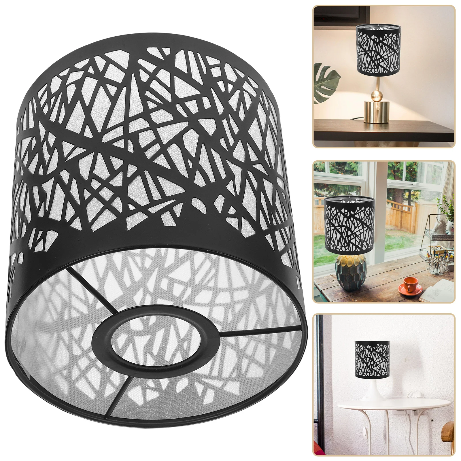 

Bird's Nest Iron Lamp Shade E27 Unique Pattern Rustic Metal Table Lamp Shade Cage Bulb Cover Decorative Replacement Lampshade