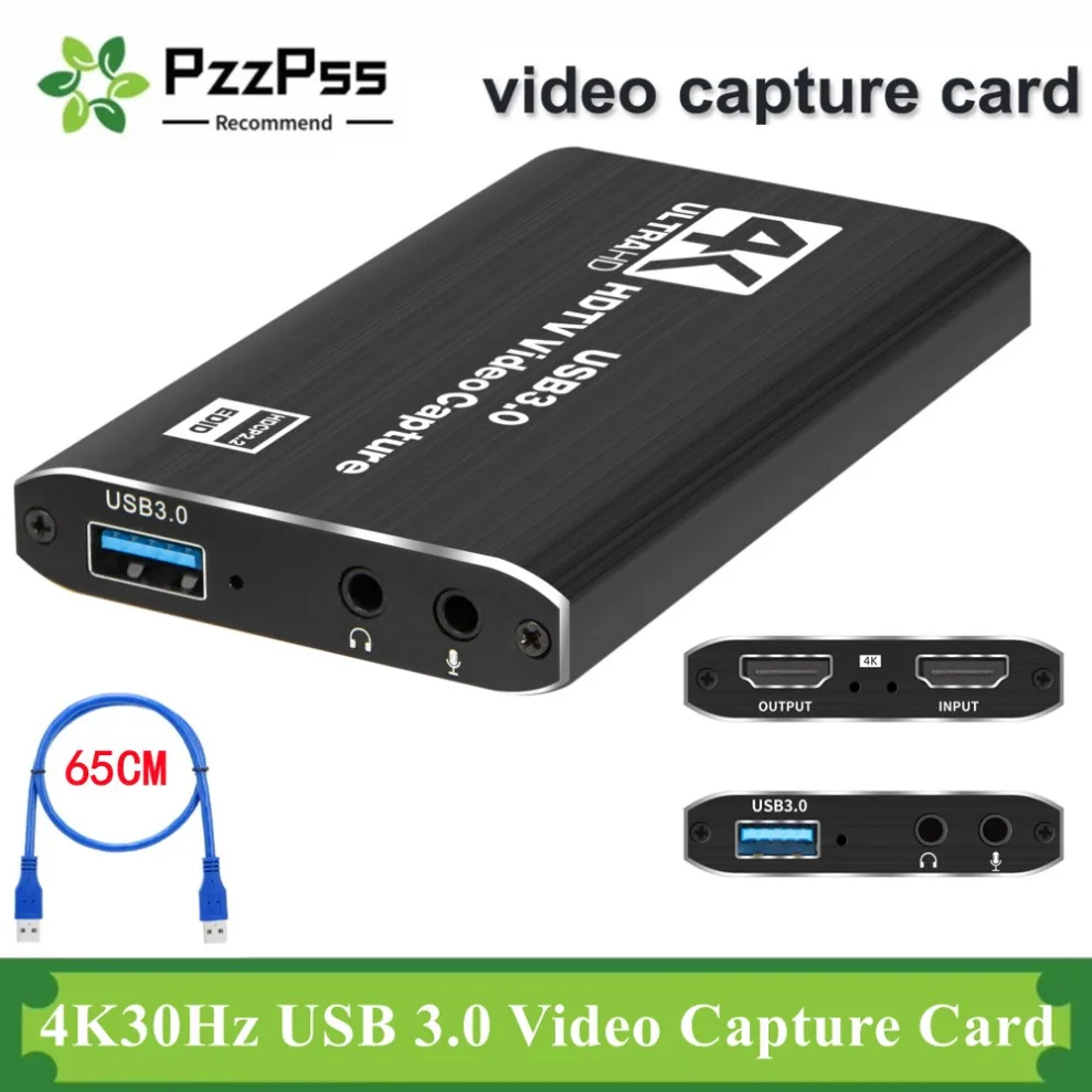 4K Capture Card for Streaming Recording HDMI Video Capture Device with USB 3.0 1080p 60fps for PS5 Xbox Switch OBS PC Mac