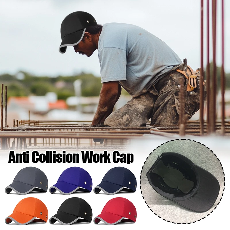 Work Safety Bump Cap Baseball Hat Style Bump Protective Hat Safety Hat Helmet Anti-collision Hard Inner Shell Cap Adjustable