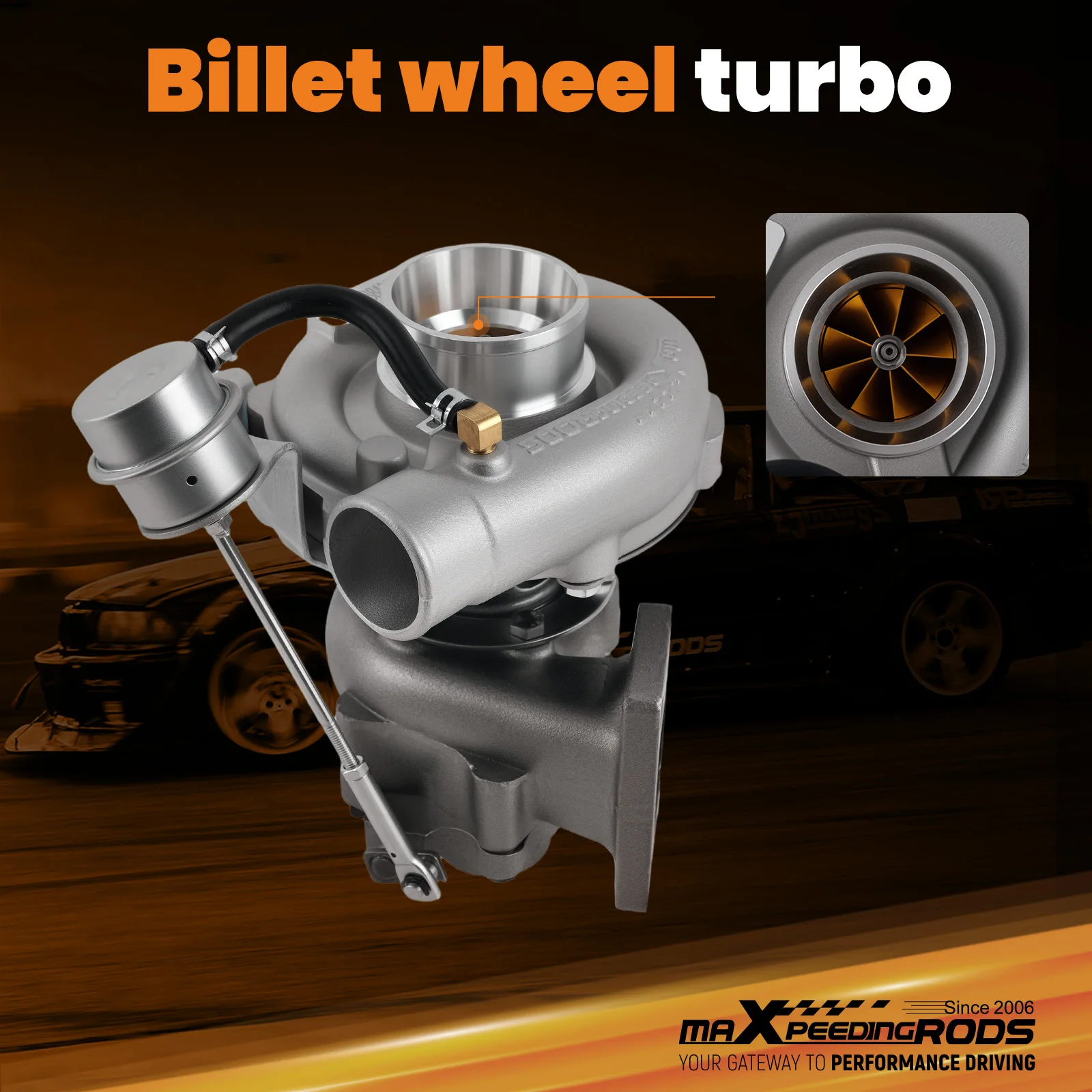 T3 T04e Verbesserter Billet Universal GEN2 Turbo V-Band Flansch A/R.63 Turbine – Detail 4