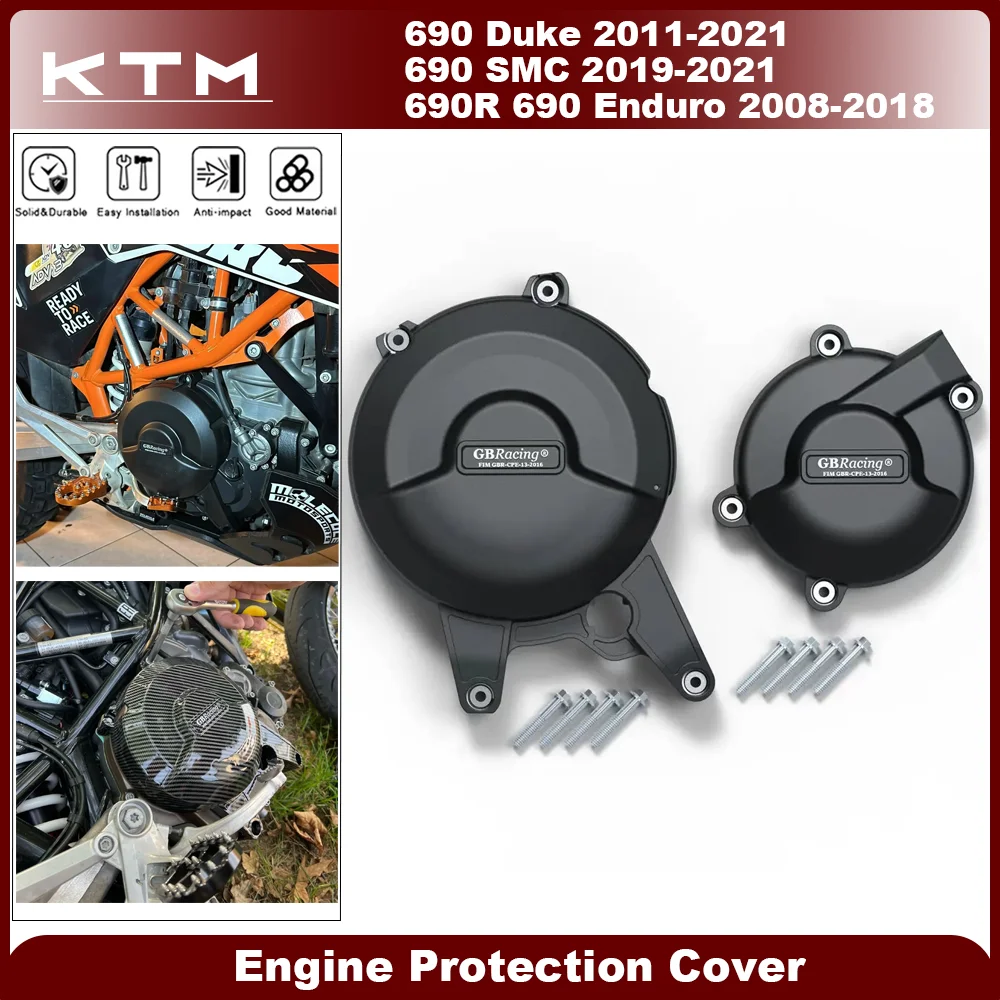 

For 690Duke 2011-2021 690SMC 2019-2021 690R 690Enduro 2008-2018 GBRacing Motorcycle Engine Protect Cover Clutch Protection Cover