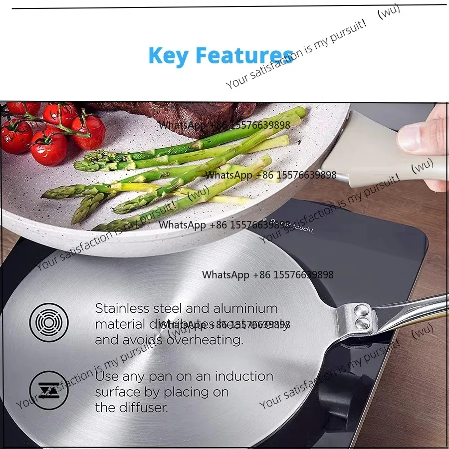 ZOCI-Suitable for Stainless Steel Gas and Electric Stovetop Heating Diffuser Ring Plate, Available in 7.6 or 9.25 inch Sizes