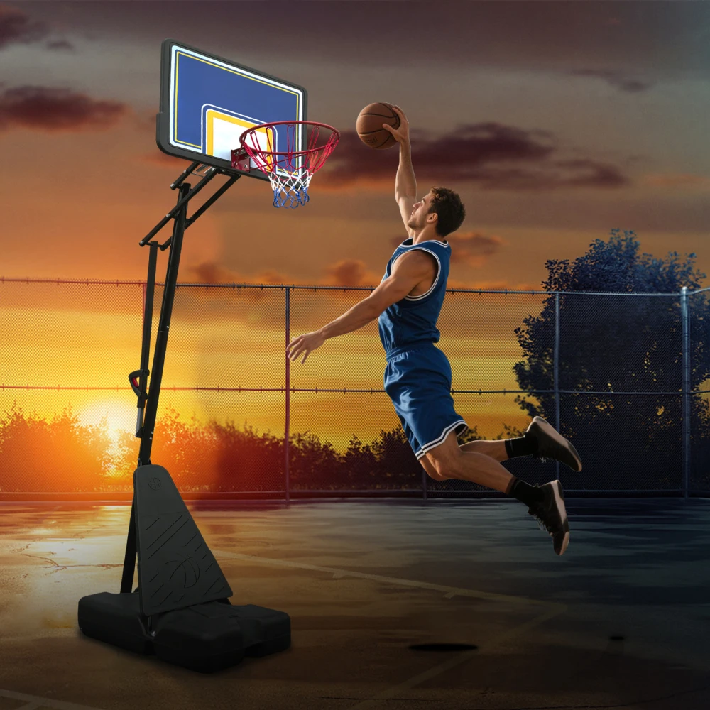 Portable Basketball Hoop for Youth Adults & Professional Match Adjustable Height 8.04 Ft To 10.01 Ft 39 Inch Backboard