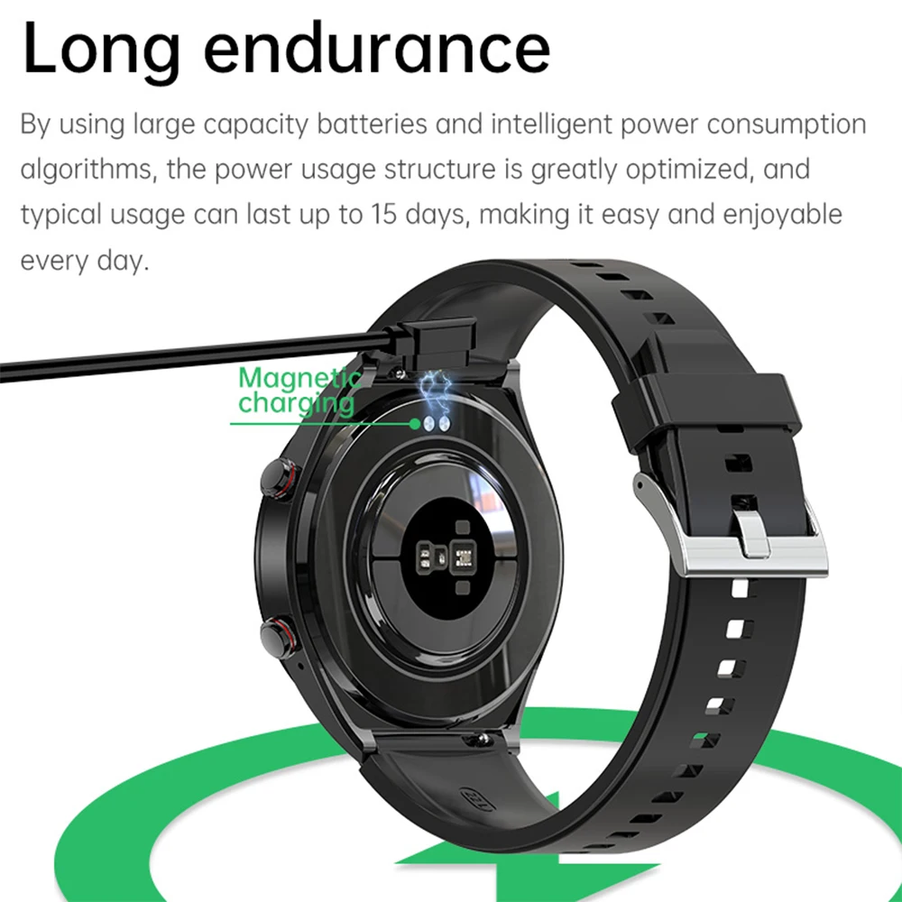 GEJIAN 심박수 혈액 산소 수면 모니터링을 위한 새로운 남성 스마트 시계, 블루투스 통화 방수 피트니스 여성 스마트워치