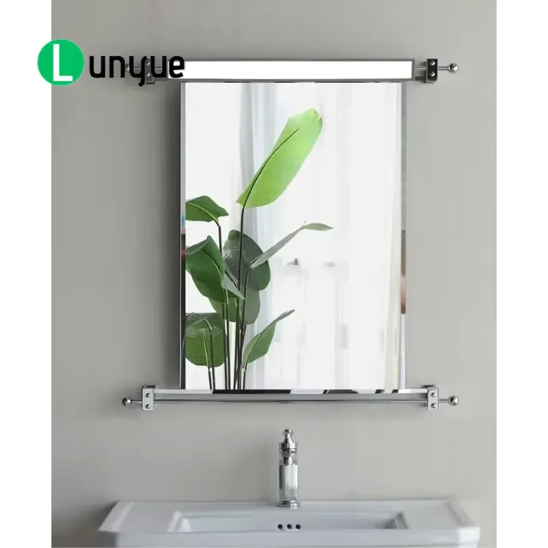 Creative Stainless Steel Optical Axis Mirror Bathroom Vanity Lamp Ultra Clear Glass Wall Light for Modern Home Decor Lighting